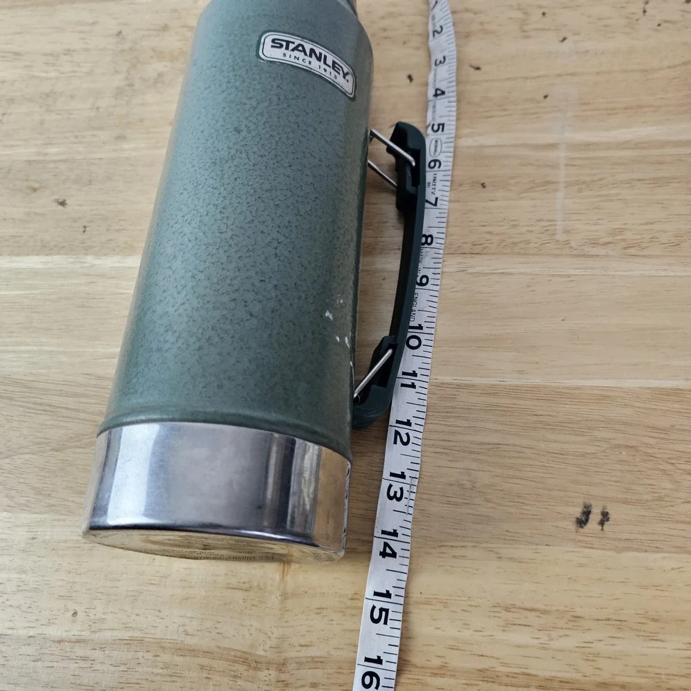 Vintage Stanley Green 1.1 Qt Thermos Vacuum Bottle Jug Classic Outdoor Camping - Picture 6 of 7